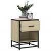 vidaXL Bedside Cabinet Sonoma Oak Engineered Wood, Steel