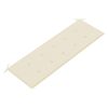 vidaXL Bench Cream Solid eucalyptus wood, Fabric (100% polyester) 59.1 in