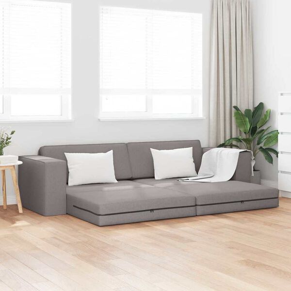 vidaXL Sofa Bed Taupe 96.46 x 30.71 x 30.31 in Velvet