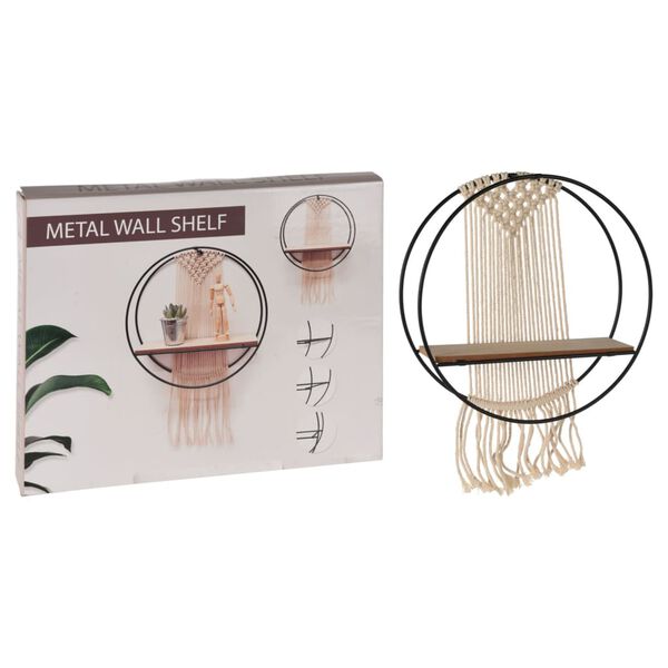 Hu&S Collection Floating Shelf Natural and Black