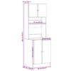 vidaXL Kitchen Cabinet Gray Sonoma 23.6"x19.7"x70.9" Engineered Wood