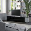 vidaXL TV Cabinet Black Engineered wood Medium TV Cabinet Rectangular