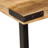 vidaXL Nesting Coffee Table Natural wood and black Solid mango wood and iron
