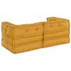 vidaXL Modular Sofa 2 pcs Yellow 55.12 x 27.56 x 22.05 in Fabric