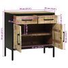 vidaXL Sideboard with Drawer 27.56 x 13.78 x 27.56 in Solid Mango wood