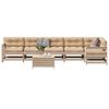 vidaXL 7 Piece Patio Lounge Set with Cushions Solid Wood Pine