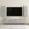 vidaXL TV Cabinet Concrete Grey Engineered Wood TV Cabinet Rectangular