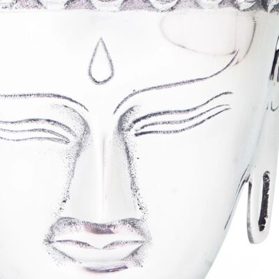 vidaXL Buddha Head Decoration Aluminum Silver