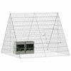 vidaXL Rabbit Cage Silver 215 x 100 x 85 cm Galvanised Steel