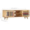 vidaXL TV Stand Multicolor Solid mango wood, engineered wood 47.2 in wide