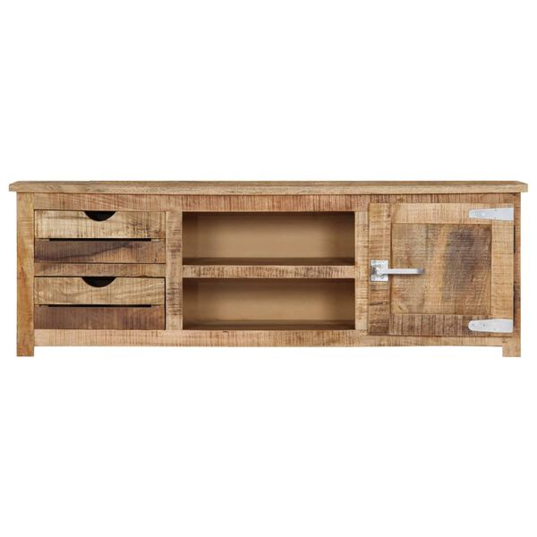vidaXL TV Stand Brown Solid mango wood, engineered wood Medium TV Stand