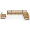 vidaXL Garden Lounge Set Honey brown Solid pinewood 10 Piece Set
