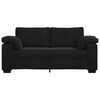 vidaXL Loveseat Sofa Black Velvet, Polyester, Plywood, Steel 2-Seater