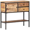vidaXL Sideboard Natural Mango Wood and Black Iron
