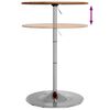 vidaXL Bar Table Light brown Solid oak wood, chromed steel Standard