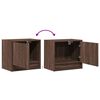 vidaXL Wall-mounted Bedside Cabinet Brown Oak Engineered wood