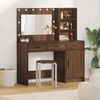 vidaXL Dressing Table 2 pcs Brown 78.5 x 41 x 135 cm Engineered wood
