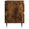 vidaXL Bedside Cabinet Set of 2 Smoked oak Engineered wood, iron Medium