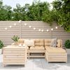 vidaXL Garden Sofa Set Natural Wood Solid Pine Wood Medium Modular