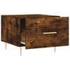 vidaXL Coffee Table Smoked Oak Engineered wood, Iron Medium Storage