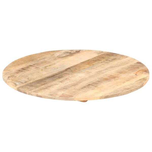 vidaXL Tabletop Natural Mango Wood Solid Mango Wood 23.6 in diameter