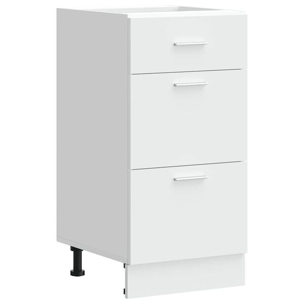 vidaXL Bottom Cabinet White Engineered wood Standard Adjustable Feet