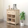 vidaXL Sideboard Pine Solid Pine Wood Medium Sideboard Rectangular