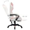 vidaXL Racing Chair Pink and White