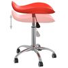 vidaXL Office Chair Red Faux leather, chrome steel Small Office Chair