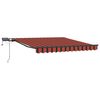 vidaXL Retractable Awning Orange and Brown 118.11" x 98.43" fabric