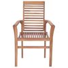 vidaXL Dining Chair Set of 4 Teak Teak wood Standard Stackable