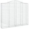 vidaXL Arched Gabion Baskets 8 pcs 78.7x11.8x160/180" Galvanised Iron