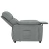 vidaXL Recliner Chair Dark Grey Fabric (100% polyester), Metal, Solid Wood