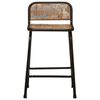 vidaXL Bar Stool Set of 4 Brown and black Solid reclaimed wood, iron
