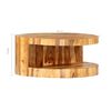 vidaXL Coffee Table Natural Solid Acacia Wood 25.6 in dia Coffee Table