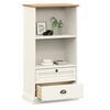 vidaXL Bookcase White Solid pine wood, engineered wood, metal Tall