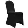 vidaXL Chair Cover Set of 12 Black 90% Polyester, 10% Elastane Universal