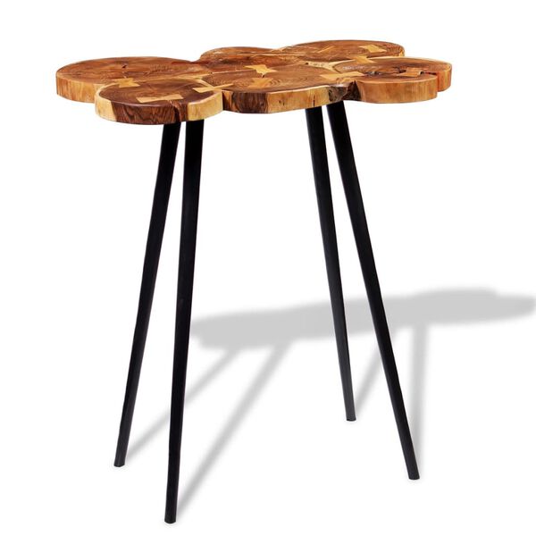 vidaXL Bar Table Brown and Black Solid Acacia wood and Iron Industrial