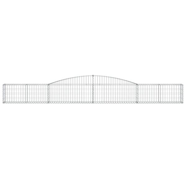 vidaXL Arched Gabion Baskets 20 pcs 157.5x11.8x40/60" Galvanised Iron