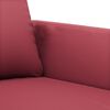 vidaXL Sofa Set Wine Red Faux leather, metal, textilene, plywood Durable