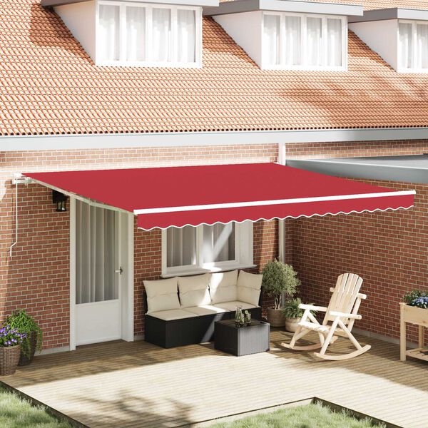 vidaXL Awning Replacement Fabric Red 177.17" x 118.11" Canvas