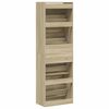 vidaXL Shoe Cabinet Sonoma oak Engineered wood Tall Shoe Cabinet