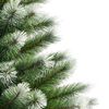 vidaXL Artificial Hinged Christmas Tree Green and white PVC, metal Medium
