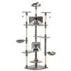 vidaXL Cat Tree Grey and White Engineered wood Large Cat Playground