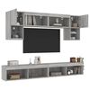 vidaXL 6 Piece TV Wall Units with LED Gray Sonoma Engineered Wood
