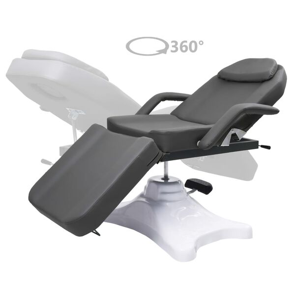 vidaXL Massage Table Gray 70.9"x24.4"x(34.1"-46.5")