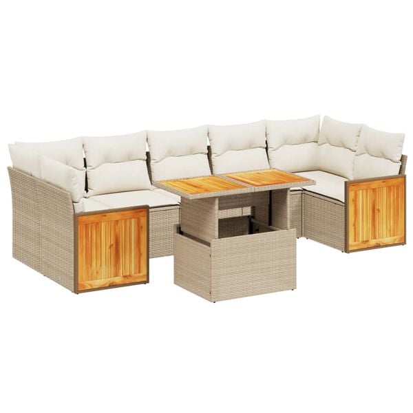 vidaXL Garden Sofa Set Beige