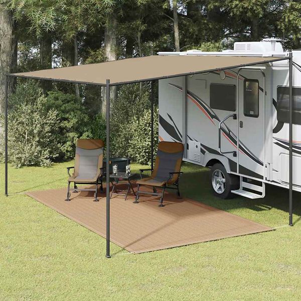 vidaXL Tent Carpet 98.4x157.5" Taupe