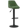vidaXL Bar Stool Set of 2 Dark Green Velvet (100% polyester), Steel