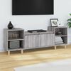 vidaXL TV Cabinet Grey Sonoma Made with Engineered Wood 63x13.8x21.7 in